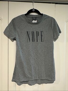 Modern Lux Gray NOPE Graphic Short Sleeve Tee
